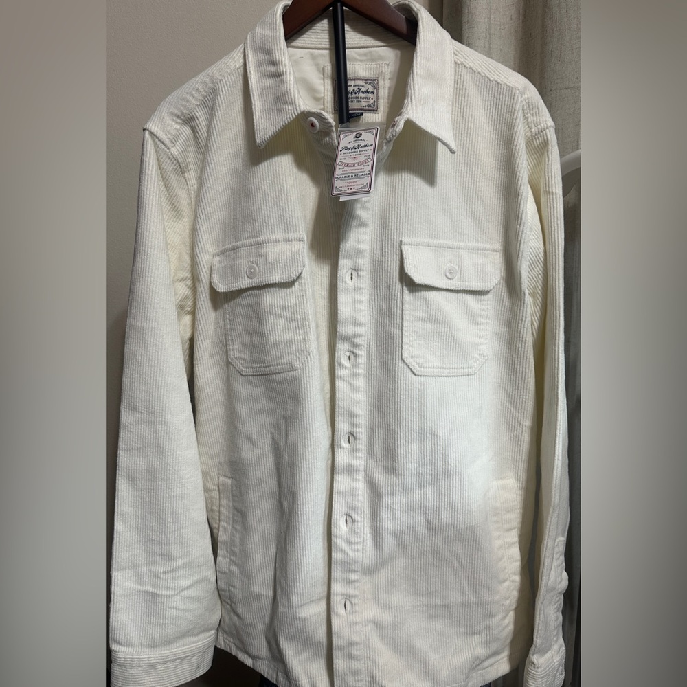 NEW - Flag & Anthem Vintage Corduroy Shacket in Ecru